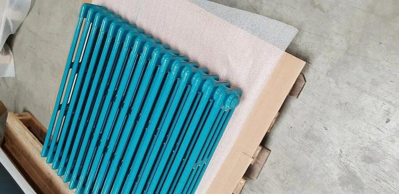 Radiateur bleu turquoise